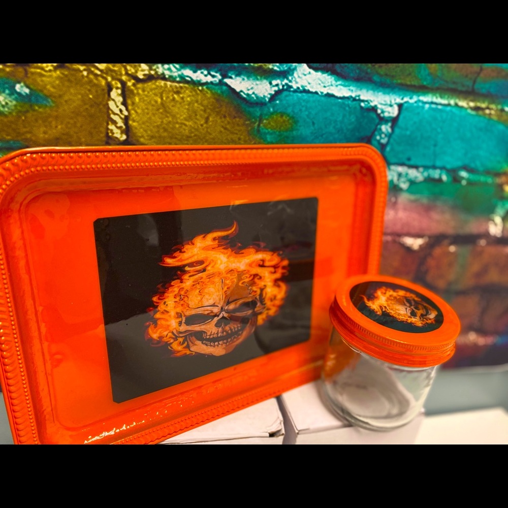 Rolling tray set